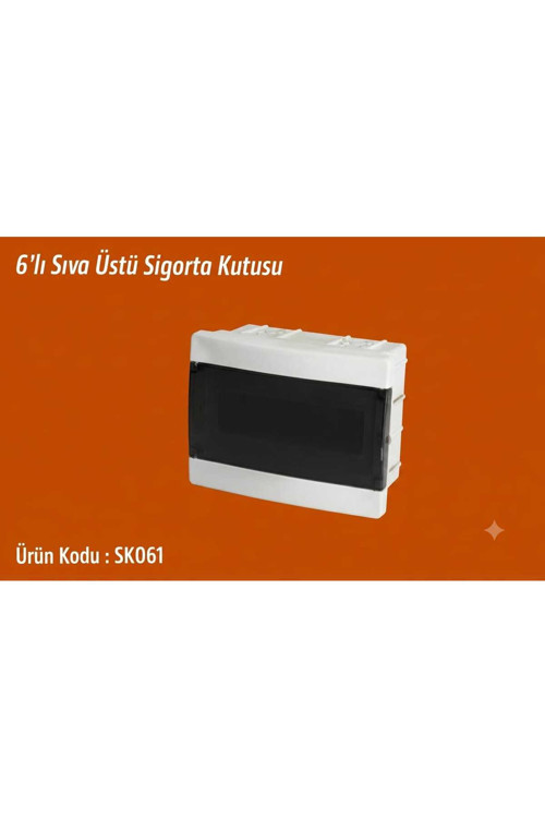 Sıva Üstü 6'Lı W Otomat Sgorta Şalter Kutusu