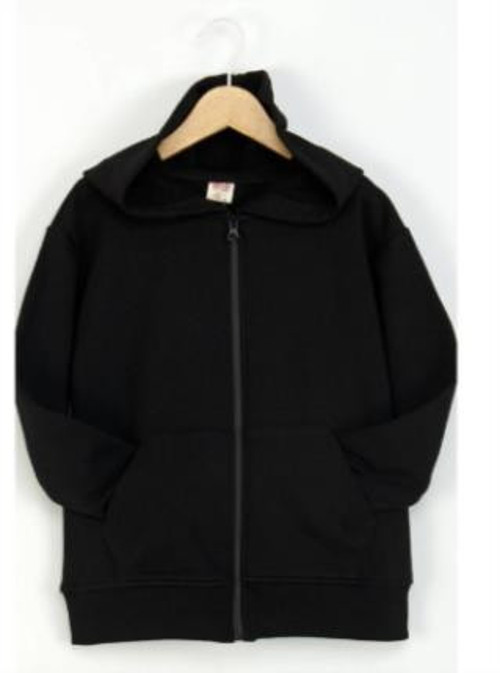Çocuk 3 İplik Şardonsuz Kapüşonlu Fermuarlı Sweatshirt – Günlük Rahat Hırka-4013-