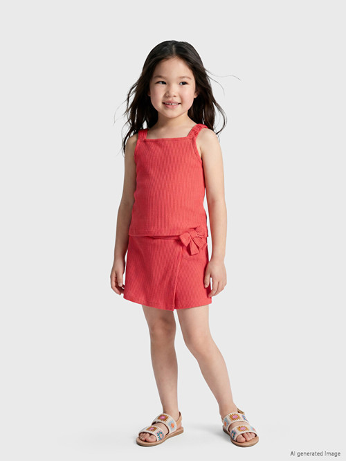 LCW Kids Pembe Kız Çocuk Şortlu Takım