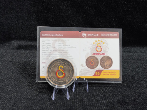 2026 Galatasaray 26. Şampiyonluk Hatıra Parası – Sertifikalı – 5.000 Adet Maksimum Baskı