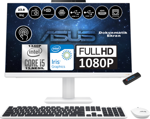 A5402WVAT İntel Core i5 1340P 16GB 512GB SSD 23.8'' Windows 11 Home IPS Dokunmatik WA0040H01