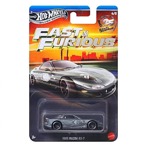 Silver Series Fast & Furious 25. Yıl 1995 Mazda RX-7 RX7 Model Araba 4/5