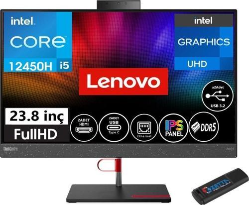 All-In-One Thinkcentre Neo 50A Intel® Core™ I5-12450H 32GB 1tb SSD 23.8" Fhd IPS Freedos All In One Bilgisayar F12B800DHTX05 + Zetta USB Bellek
