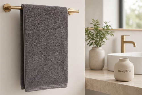 Nakkaş Home 50x90 Füme Banyo El Havlusu