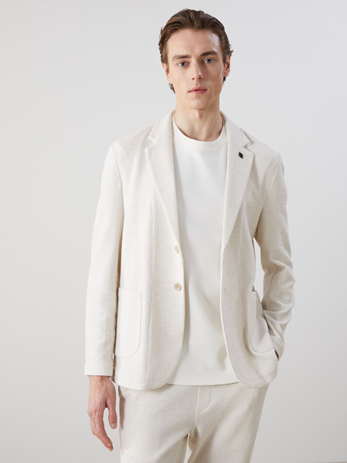 LCW Vision Bej Dar Kalıp Erkek Blazer Ceket