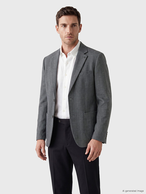 LCW BUSINESS Siyah Regular Fit Erkek Blazer Ceket