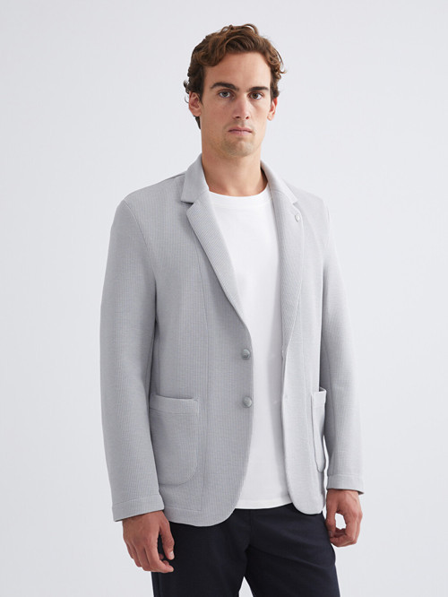 LCW Vision Gri Dar Kalıp Erkek Blazer Ceket