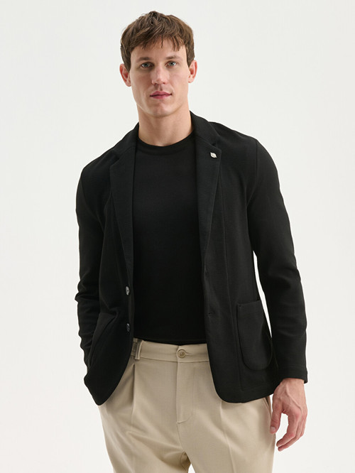 LCW Vision Siyah Dar Kalıp Erkek Blazer Ceket