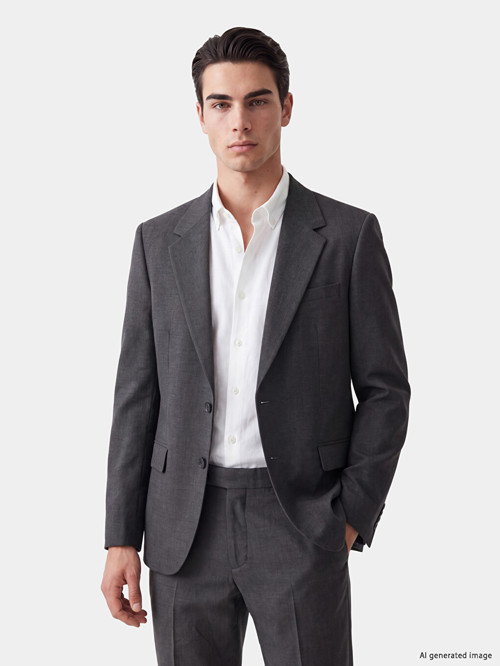 LCW BUSINESS Antrasit Slim Fit Erkek Blazer Ceket