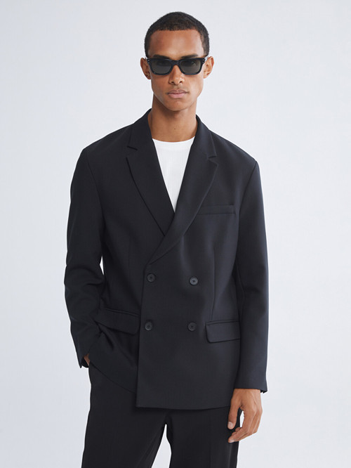 LCW Vision Siyah Standart Kalıp Erkek Blazer Ceket