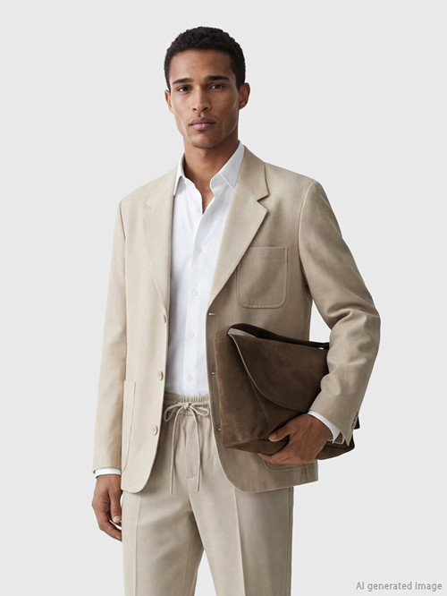 LCW Vision Bej Standart Kalıp Erkek Blazer Ceket