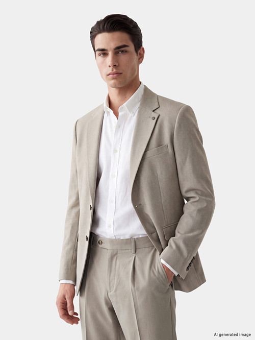 LCW BUSINESS Bej Regular Fit Erkek Blazer Ceket