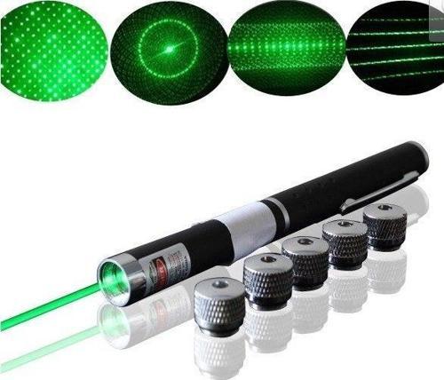 Yeşil Lazer Pointer 50 Mw 15 Km Etkili (5 Başlıklı) (2818)
