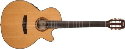 Cec7-nat Elektro Klasik Gitar, Natürel,sedir Kapak, Gül Ağa