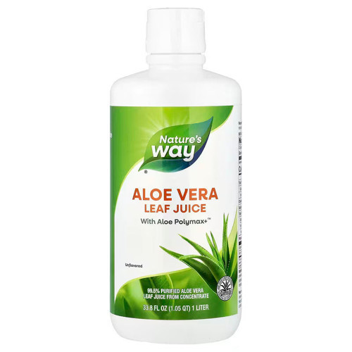 Nature's Way Aloe Vera Leaf Juice, With Aloe Polymax+ Unflavored 1 LT