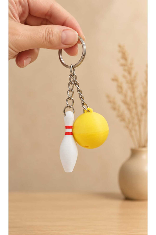 Bowling Topu Ve Labut Takım Anahtarlık / Trend Ürün
