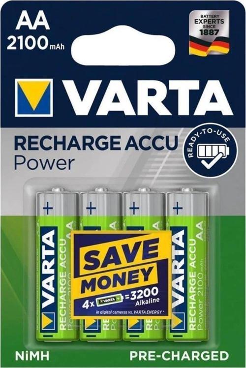 2100mAh AA Şarj Edilebilir 4'lü Pil