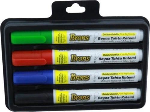 Doldurulabilir Beyaz Tahta Kalemi 4 Lü Set (br-9501)
