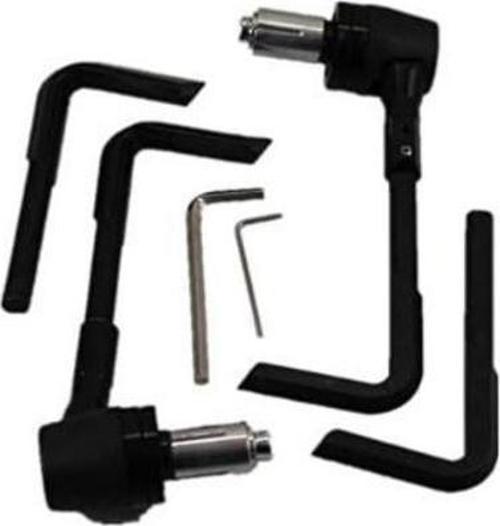 TEX T0038 Motosiklet Bisiklet Scooter Gidon Elcik Manet Koruma Universal Alüminyum Siyah