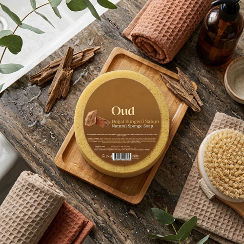 Oud Doğal Süngerli Sabun 120g - Odunsu ve Gizemli Esinti