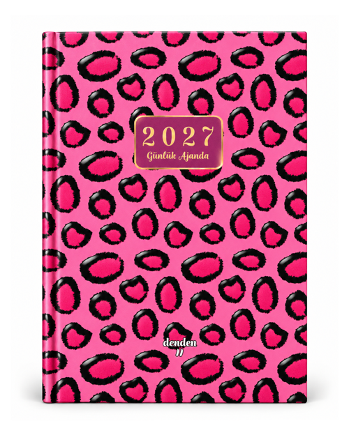 2027 GÜNLÜK AJANDA PEMBE BENEKLER