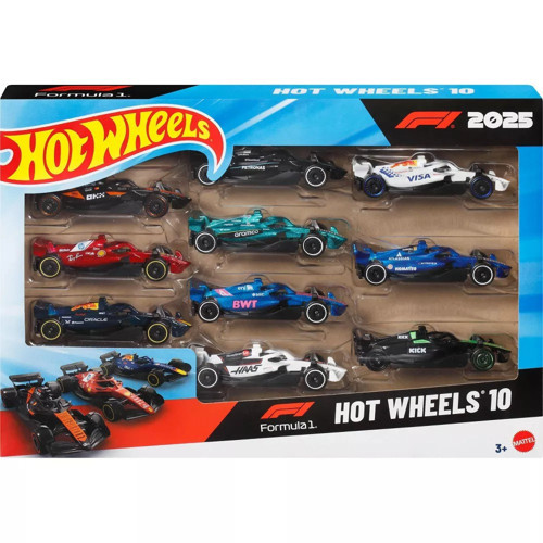 Formula 1 F1 2025 10'lu Araç Seti Tüm Takımlar 1:64 Ölçek