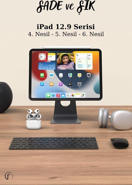 Apple iPad 12,9 Serisi Fuchsia FS609 Magnetik Tablet Standı