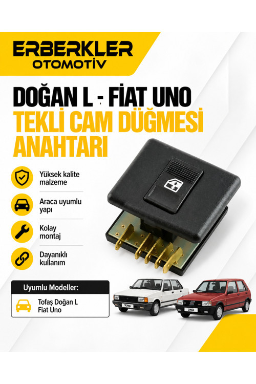 Doğan L - Fiat Uno Tekli Cam Düğmesi Anahtarı