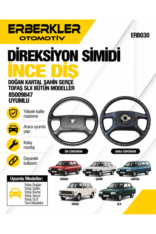 Direksiyon Simidi Ince Diş Doğan Kartal Şahın Serçe Tofaş Slx Bütün Modeller 85009847 Uyumlu