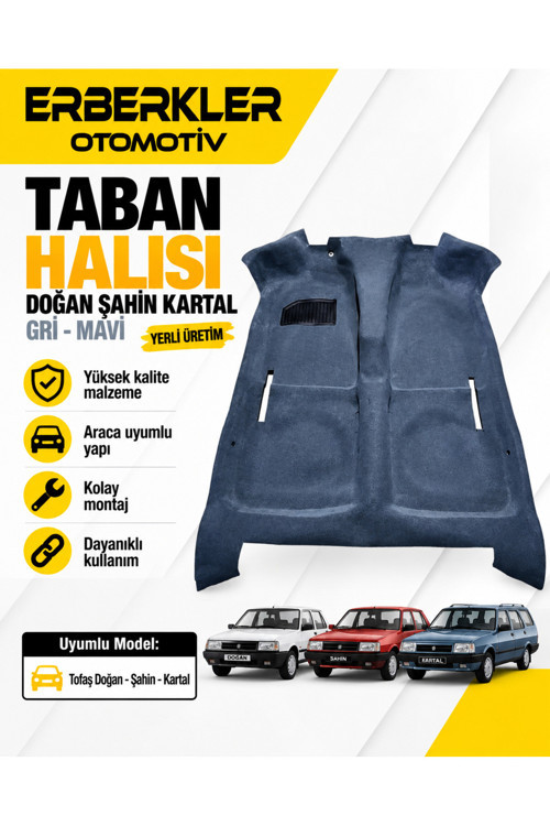 Taban Halısı Siyah – Tofaş Şahin / Doğan / Kartal Uyumlu