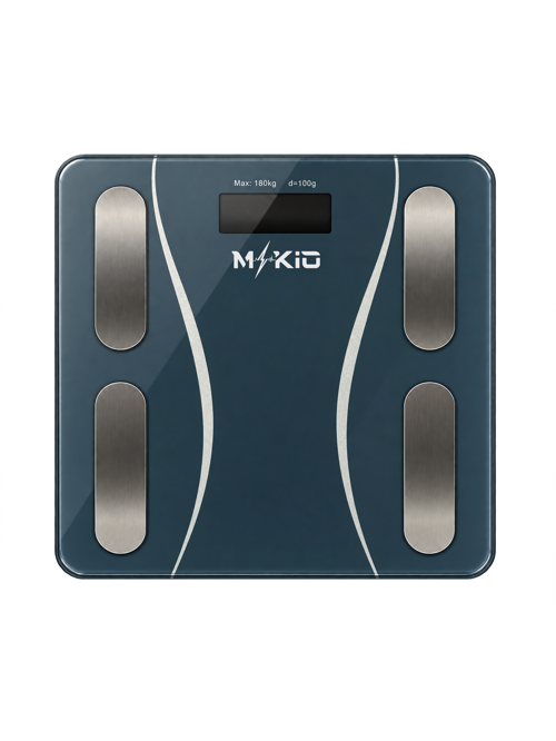 Akıllı Bluetooth Baskül - Büyük Boy Tartı 30cm - Yağ Su Kas Vücut Kitle Endeksi Kilo Ölçer - Yapay Zeka Destekli Dijital Baskül - Mobil Uygulamalı Tartı