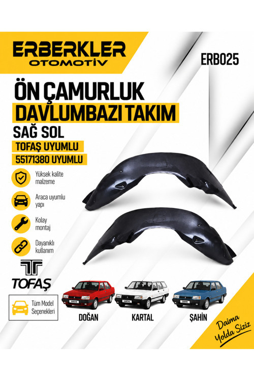 Tofaş Doğan Kartal Şahin Ön Çamurluk Davlumbazı Takım Sağ Sol 55171380 Uyumlu