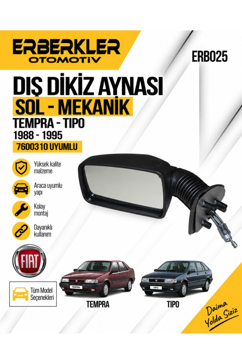 1988-1995 Tempra Tıpo Dıs Dıkız Aynası Sol Mekanık 7600310 Uyumlu