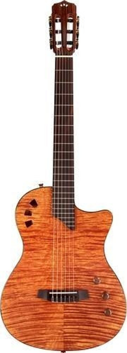 Stage Thinbody Elektro Klasik Gitar (Natural Amber)
