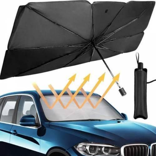 Çantalı Araç Ön Cam Güneşlik Şemsiyesi 145cm*79cm Araç Güneş Koruyucu Araç Güneşlik Şemsiyesi