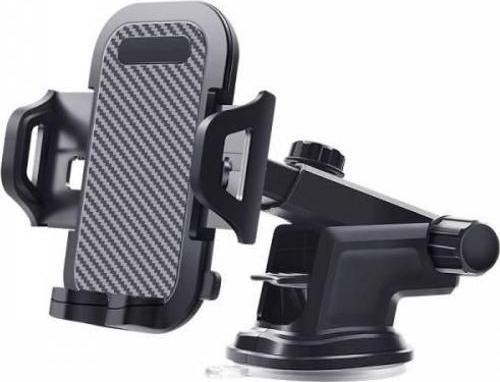 Torpido Üstü ve Ön Cam Teleskopik Araç İçi Telefon Tutucu, Karbon Fiber Telefon Tutucu