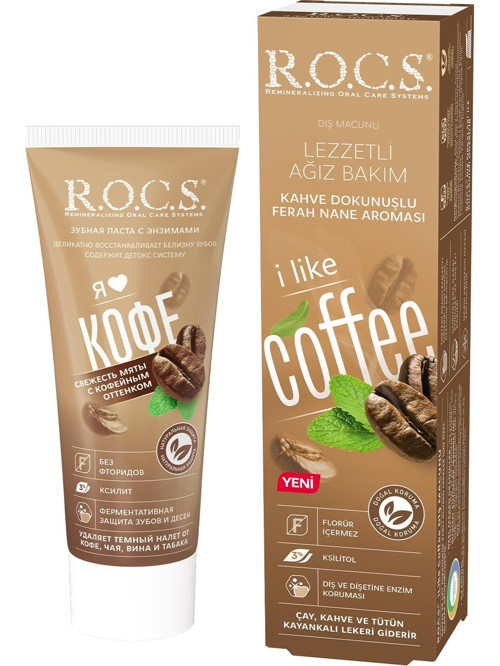 Rocs I Like Coffee Leke Karşıtı Diş Macunu 74G