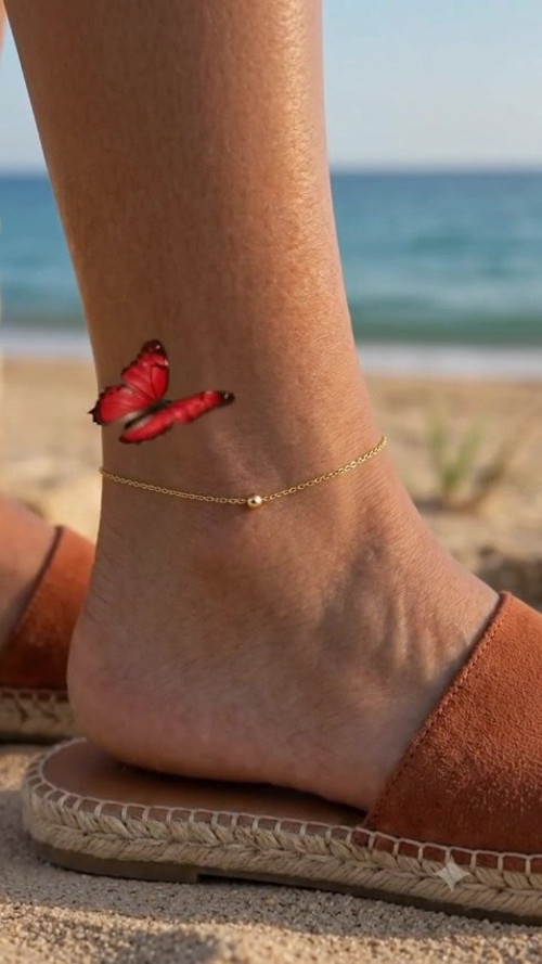 14 Ayar Altın Minimal Dorikalı Altın Halhal.Rose.Gold.Rodaj Renk Seçeneğiyle