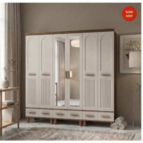 RİGA MDF 6 KAPAKLI DOLAP