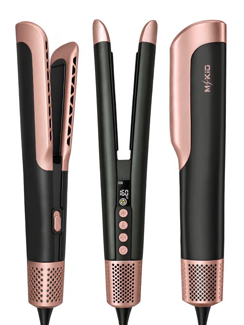 Hava Üflemeli Dijital Isı Göstergeli Iyon Etkili Air Straightener Saç Düzleştirici-NTC Akıllı Sıcaklık Kontrol Teknolojisi Saç Şekillendirici-Islaktan Kuruya Saç Düzleştiricisi