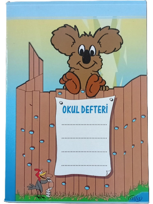 A5 Defter 100 Yaprak Kareli Karton Kapak Dikişli