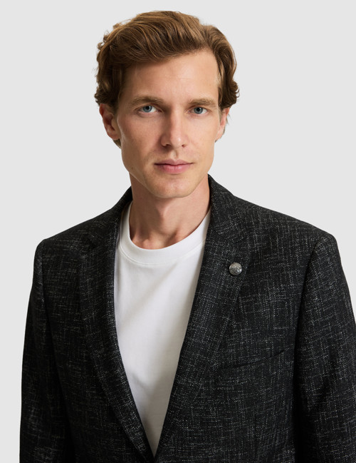 Siyah Yün Karışımlı Ex. Slim Fit Ceket 50291928-VR046