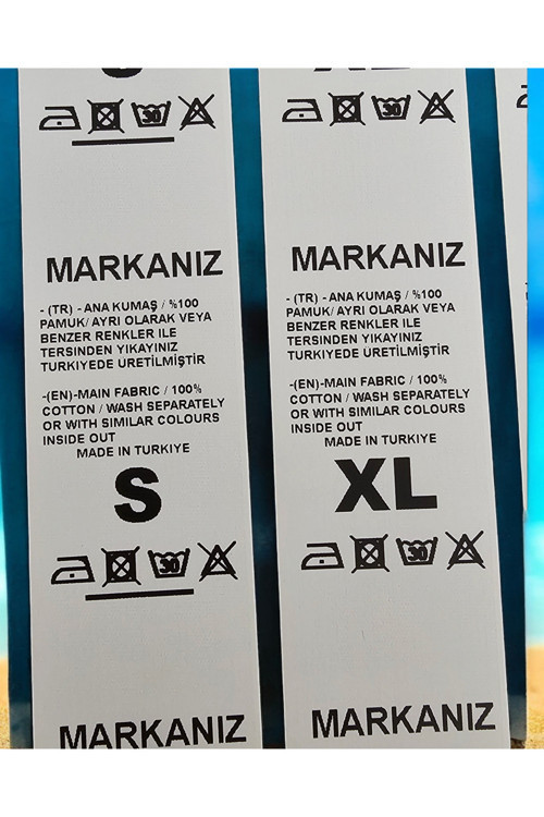 Sb Etiket Japon Akmaz 1000 Adet Yıkama Talimatı Yıkama Etiketi Marka Etiketi