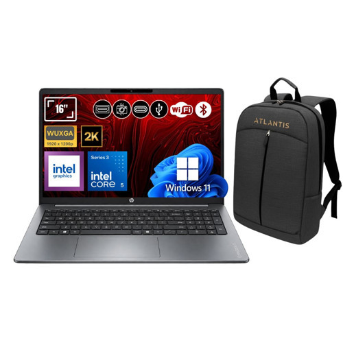 OmniBook 3 16-BU0022NT Core 5 315 16GB DDR5 1TB SSD 16" 2K IPS Win11Pro Notebook+Çanta DX9T1EA_22