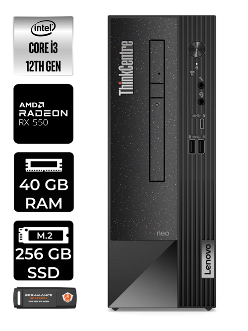 NEO 50S i3 12100 40GB RAM 256GB SSD RX550/4GB W11 PRO 11SX002VTX MASAÜSTÜ PC & PER4 BELLEK
