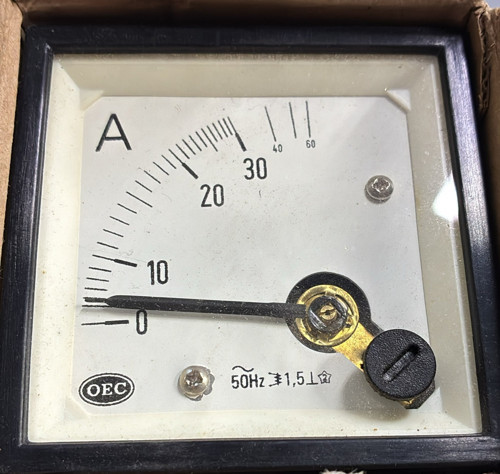 OEC 30/60A ANALOG AMPERMETRE 72x72