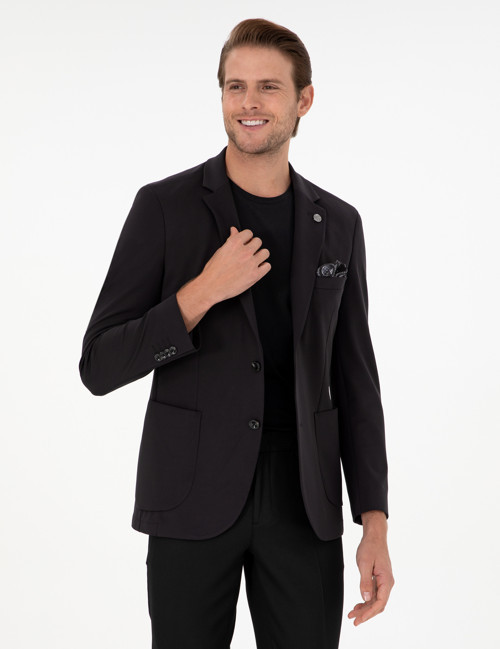 Siyah Extra Slim Fit Spor Ceket 50294108-VR046