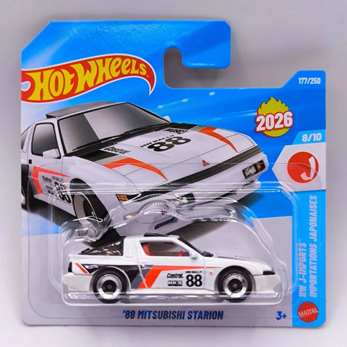 2026 HW J-Imports 88 Mitsubishi Starion Beyaz 177/250 Model Araba