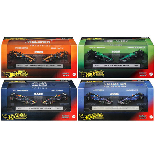 Premium Formula 1 2026 Mix 2B 4 Takım 8 Araç McLaren Red Bull Williams Sauber Set