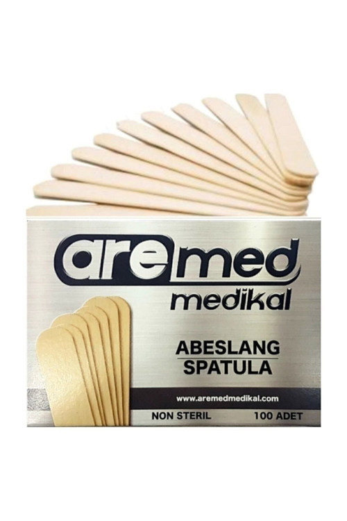 Abeslang 100'lü 30 Paket (3000 Adet) nonsteril tahta dil çubuğu